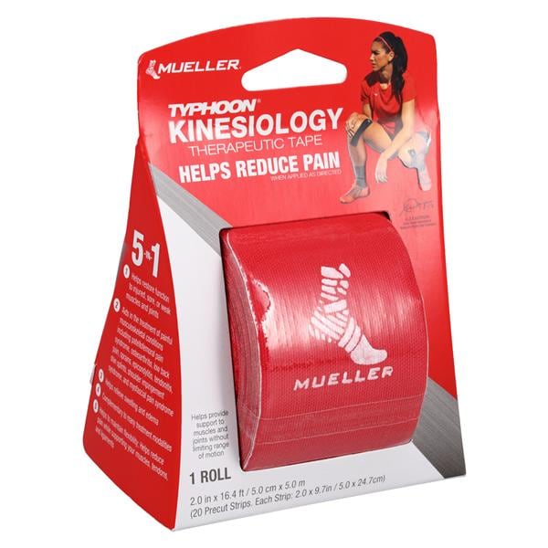 I-Strip Kinesiology Tape Elastic 2x9.75" Red 1/Rl