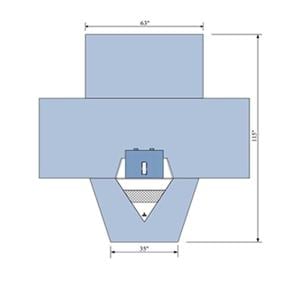 63"x115" Sterile Lithotomy Drape Fenestrated