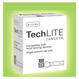 TechLite Incision Device Lancet 25gx2.8-3.1mm Conventional Blue 100/Bx