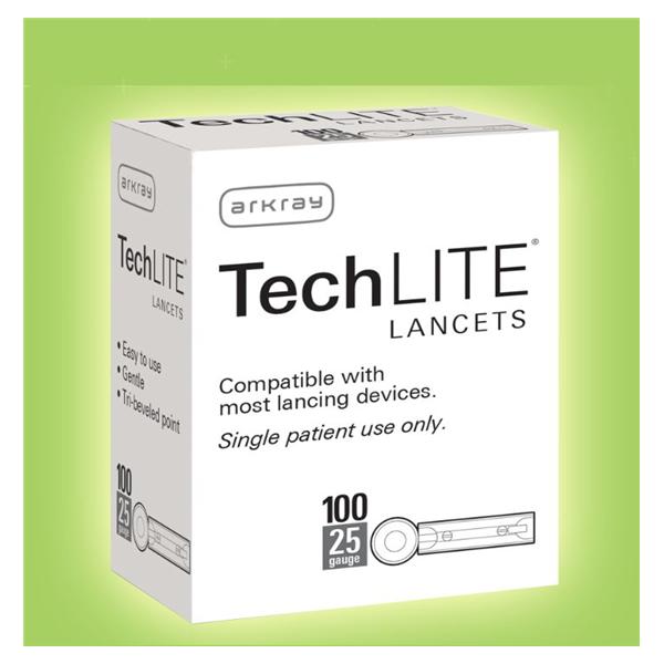 TechLite Incision Device Lancet 25gx2.8-3.1mm Conventional Blue 100/Bx