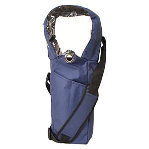 Oxygen Bag Blue Zipper Closure Shoulder Strap