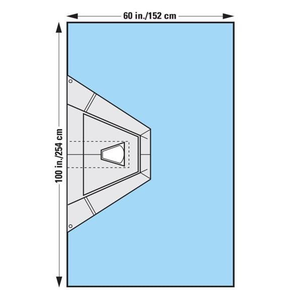 Orthoarts 100x60" Sterile Arthroscopy Drape Fenestrated