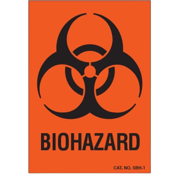 Biohazard 3x2-1/2" Informational Label 500/RL