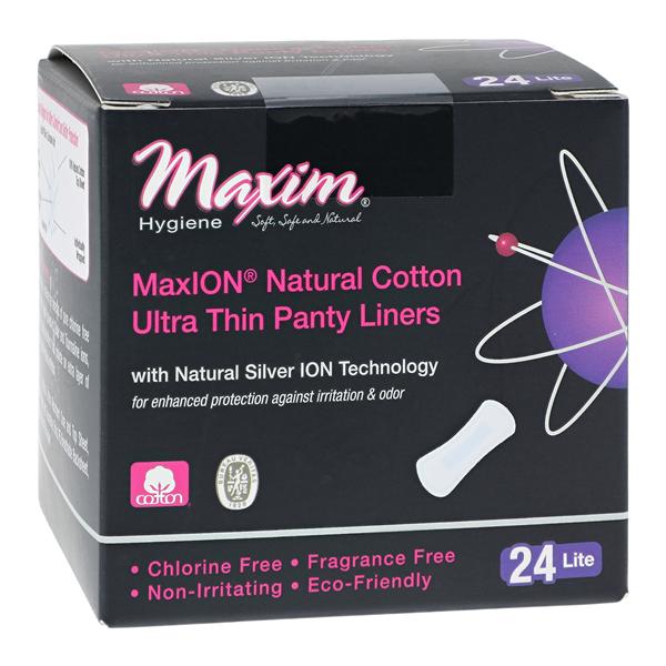 Maxion Panty Liner Chlorine Free Ultra Thin Light White Disposable 24/Pk