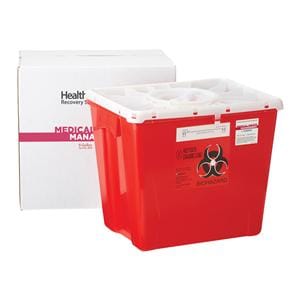 Sharps Management Sharps Mailer System 8gal Rd/Wht 17x13x14" Closing Ld Plstc Ea