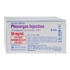 Phenergan Injection 50mg/mL SDV 1mL 25/Bx