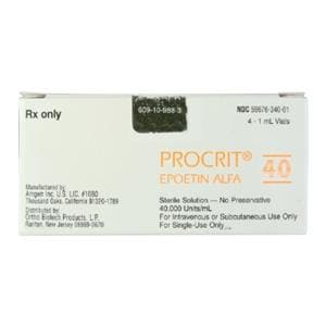 Procrit Injection 40,000u/mL SDV 1mL 4/Cr