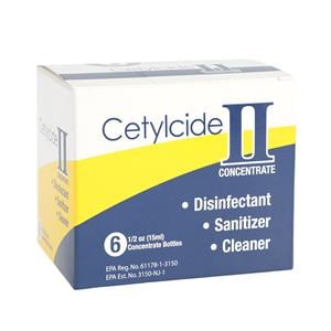 Disinfectant Concentrate Cetylcide II Refill Kit Lemon 15 mL 6/Bx