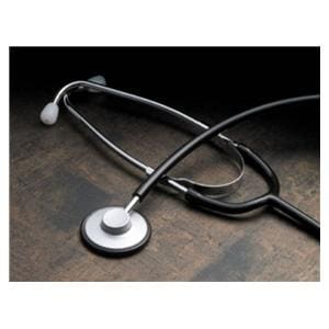 Tech-Med Basic Stethoscope Black PVC Tubing Ea