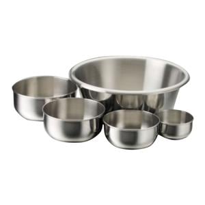 Sponge Bowl Round Stainless Steel Silver 3/8qt