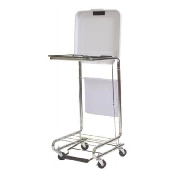 Hamper Lid Square Chrome Plated Stand 19x21x38.5"