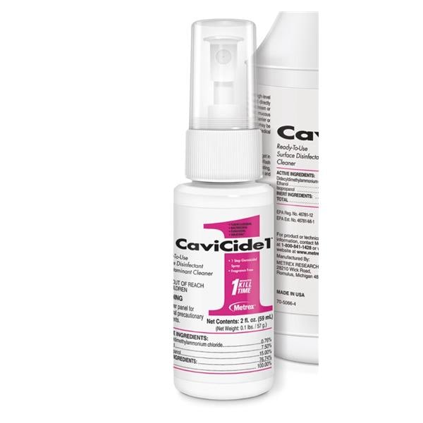 CaviCide1 Srfc Liq Disinfectant & Decontaminant Spry Btl Frgrnc Fr 2 oz 48/Ca