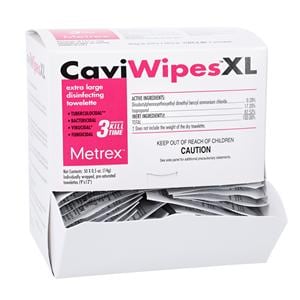 CaviWipes XL Surface Towelette Cleaner & Disinfectant X-Large Canister 50/Bx