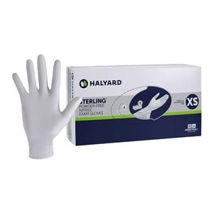 Sterling Nitrile Exam Gloves X-Small Sterling Silver Non-Sterile, 10 BX/CA