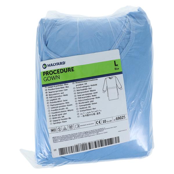 Procedure Gown 3 Layer SMS Universal White / Blue 10/Pk