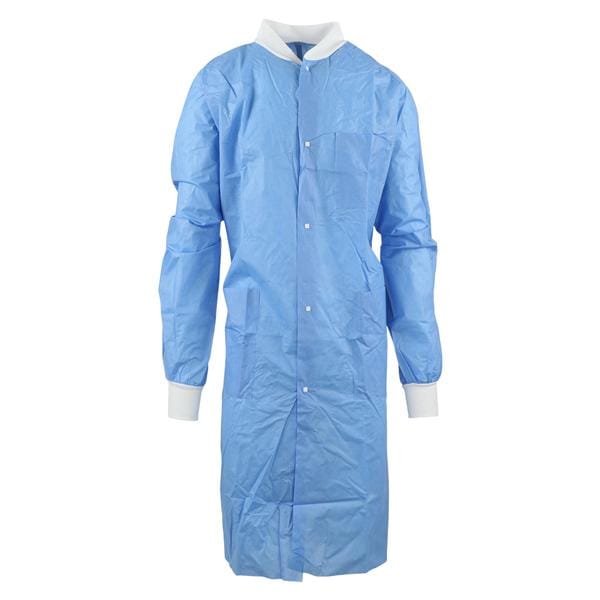 Basic Lab Coat 3 Layer SMS X-Large Blue 25/Ca