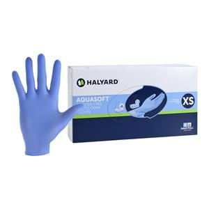 Aquasoft Nitrile Exam Gloves X-Small Blue Non-Sterile