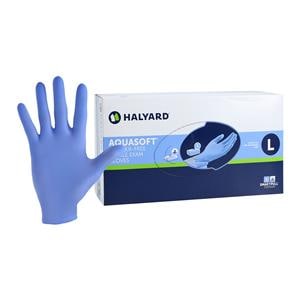 Aquasoft Nitrile Exam Gloves Large Blue Non-Sterile