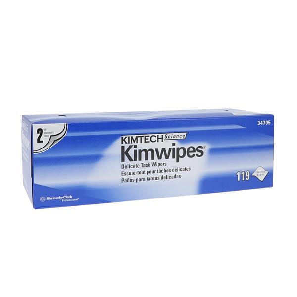 Kimtech Kimwipes Wipes Cellulose 2 Ply 11.22 in x 12.3 in White 120/Bx, 15 BX/CA