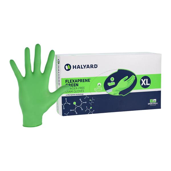 Flexaprene Green Chloroprene Exam Gloves X-Large Green Non-Sterile