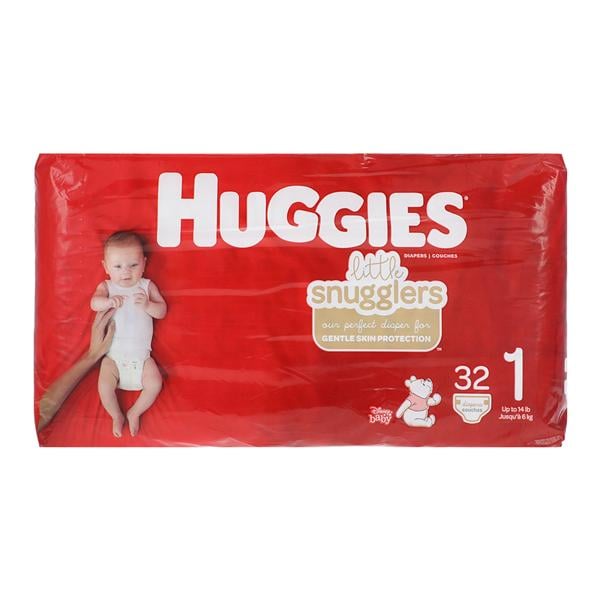 Huggies Diaper Inf Max Kd PrbnFr White Disp FrgrncFr Unsx Hyplrgnc LF 1 8-14lbs, 4 PK/CA