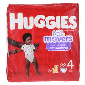 Diaper Hggs Ltl Mvrs Infant Unisex 4 Max 22-37lbs White Fragrance Free 22/Pk, 4 PK/CA