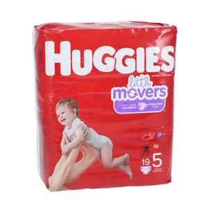 Diaper Hggs Ltl Mvrs Infant Unisex 5 Max 27lbs+ White Fragrance Free 19/Pk, 4 PK/CA