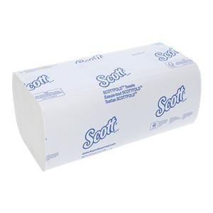 Scott Hand Towel Single Fold Disp 40% Recycled Fbr 2 Ply 9.4"x12.4" Wht 4375/Ca