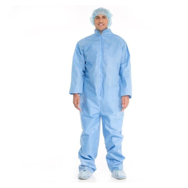 Protective Coverall 3 Layer SMS X-Large Blue 24/Ca