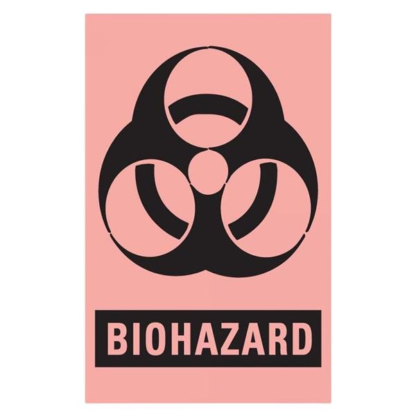 Labels Biohazard 3x2" 500/Bx 500/Rl