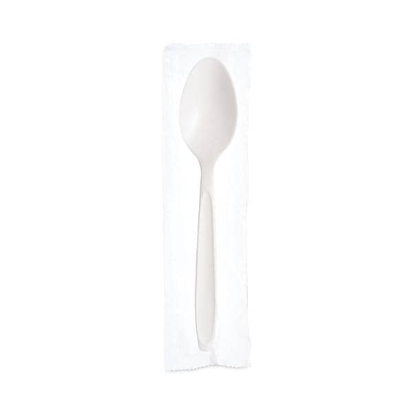 Teaspoon Individual Wrapped Medium White 1000/Ca