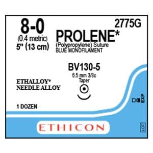 Prolene Suture 8-0 5" Polypropylene Monofilament BV130-5/BV130-5 Blue 12/Bx