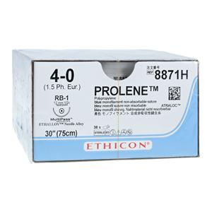 Prolene Suture 4-0 30" Polypropylene Monofilament RB-1 Blue 36/Bx