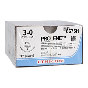 Prolene Suture 3-0 30" Polypropylene Monofilament FSL Blue 36/Bx