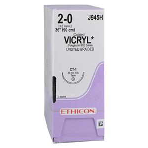 Vicryl Suture 2-0 36" Polyglactin 910 Braid CT-1 Undyed 36/Bx