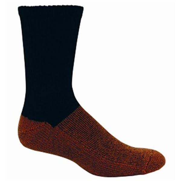 Copper Sole Premium Compression Socks Crew Length Medium Women 4-10 Black