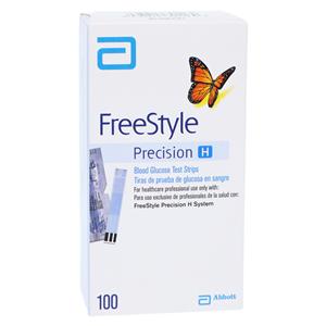 FreeStyle Precision H H Glucose Test Strip CLIA Waived 100/Bx, 6 BX/CA