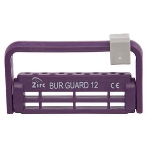 Steri-Bur Guard Bur Block Antimicrobial Microban 12 Hole Plum Detachable Lid Ea