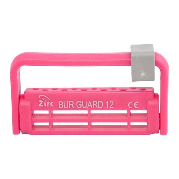 Steri-Bur Guard Bur Block Antimicrobial Microban 12 Hole Neon Pink Dtchbl Lid Ea