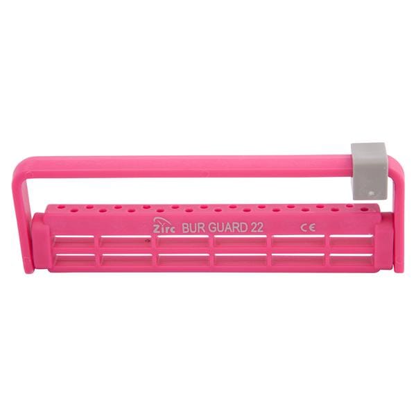 Steri-Bur Guard Bur Block Antimicrobial Microban 22 Hole Neon Pink Dtchbl Lid Ea