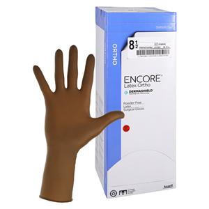 Encore Orthopaedic Surgical Gloves 8.5 Brown, 4 BX/CA