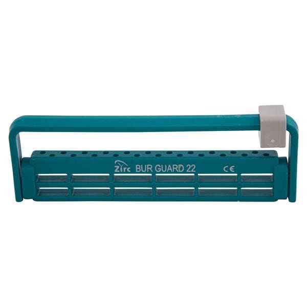 Steri-Bur Guard Bur Block Antimicrobial Microban 22 Hole Teal Detachable Lid Ea