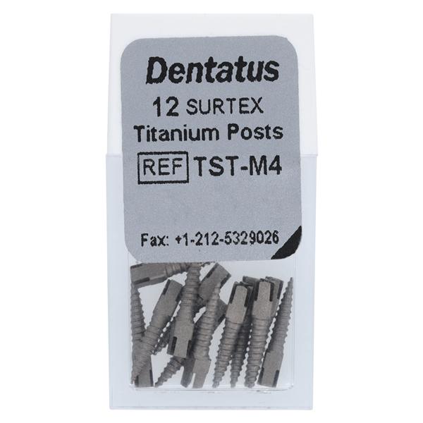 Surtex Posts Titanium 1.5 mm Parallel Sided & Tapered End M4 12/Bx
