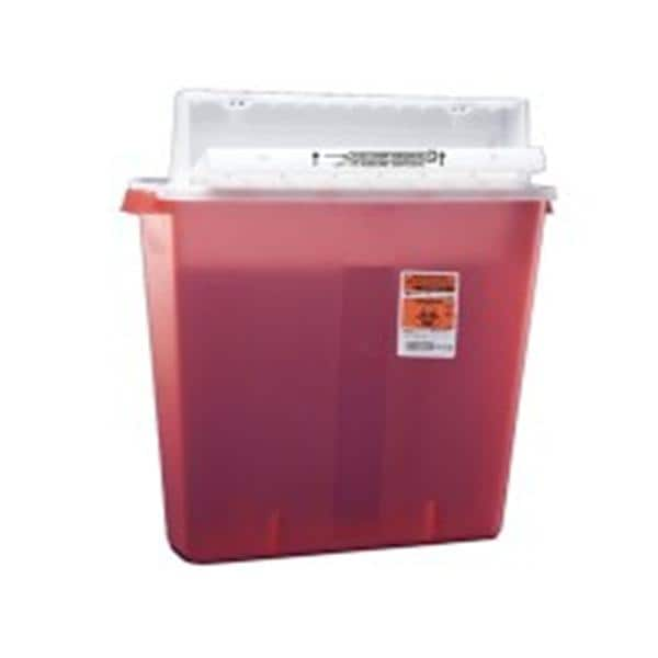 SharpStar Sharps Container 4gal Trans Rd 6x16.5x18.5" Ld Hrzntl Drp Plstc Ea, 10 EA/CA