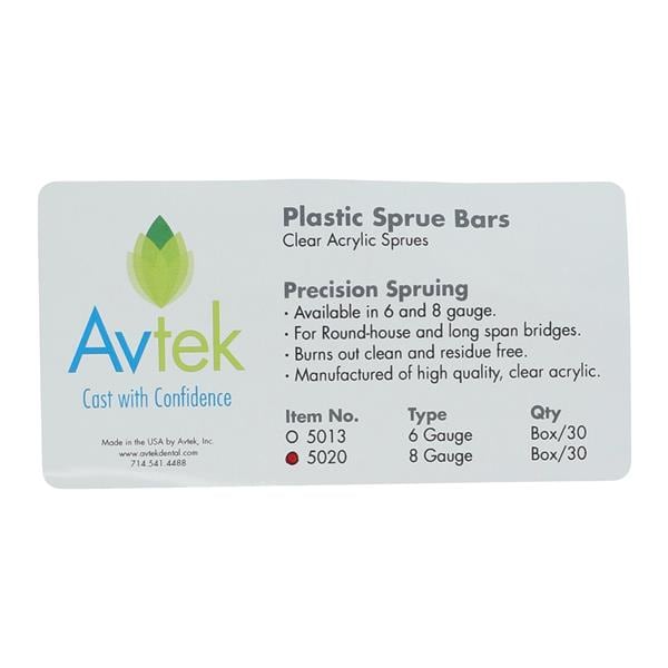 Sprue Wax Plastic 30/Pk