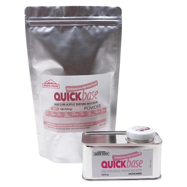 Quickbase Denture Resin Heat Cure #21 Light Red Orange 1Lb/Pk