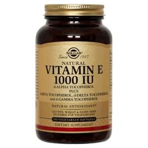 Vitamin E Supplement Softgels Vegetarian 1000IU 100/Bt