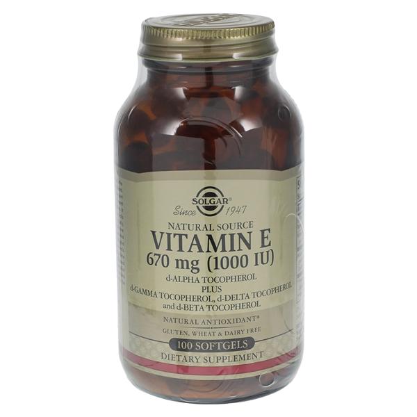 Vitamin E Supplement Softgels 1000IU 100/Bt