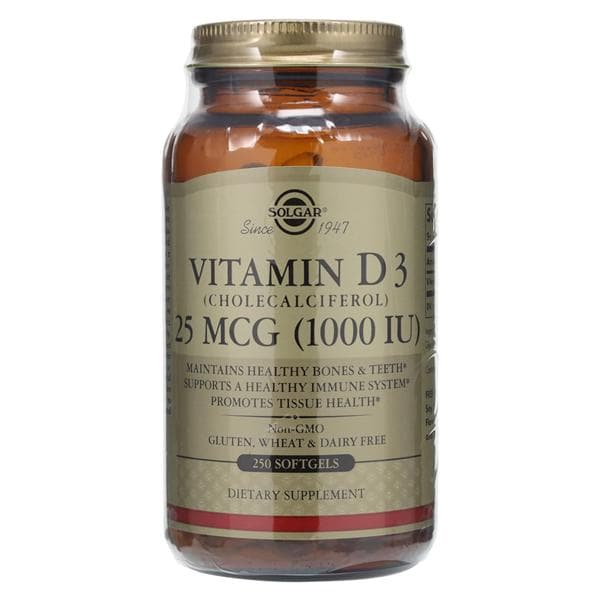 Vitamin D Supplement Softgels 1000IU 250/bt