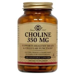 Choline Adult Vitamin/Supplement Vegicaps No Gluten/Wheat/Dairy 100/Bt